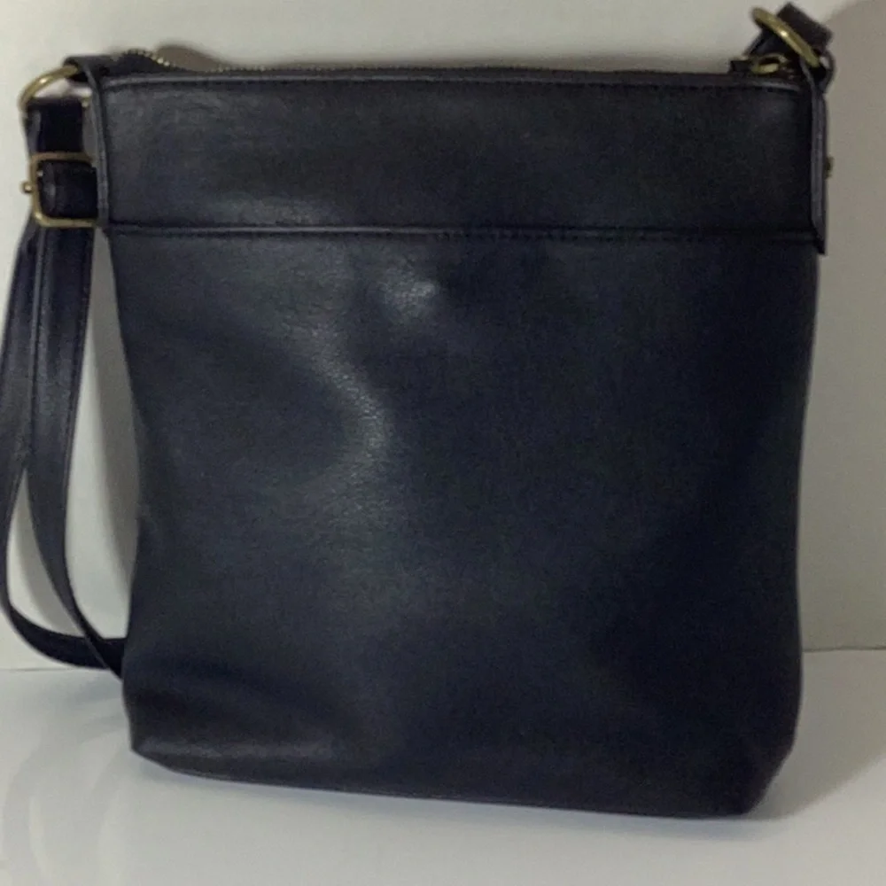 Style & Co Hudsonn North South Crossbody Bag Women's Black Top Zip Closure